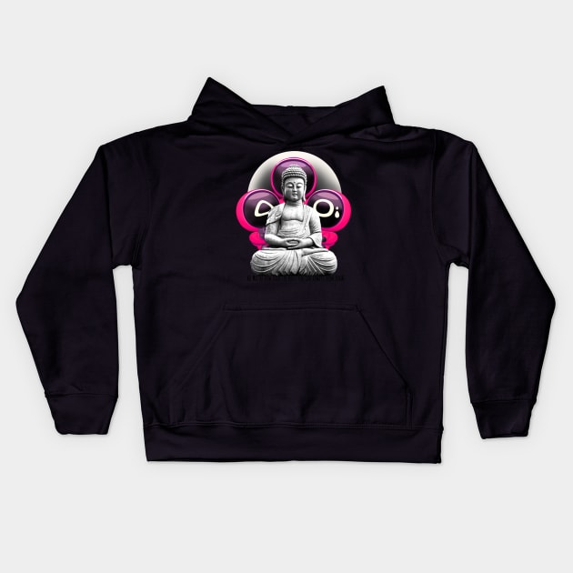 Buddha Game Kids Hoodie by SAN ART STUDIO 